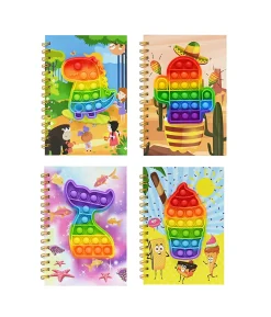 A5 Fidget Pop Notebook 80 sheets Assorted