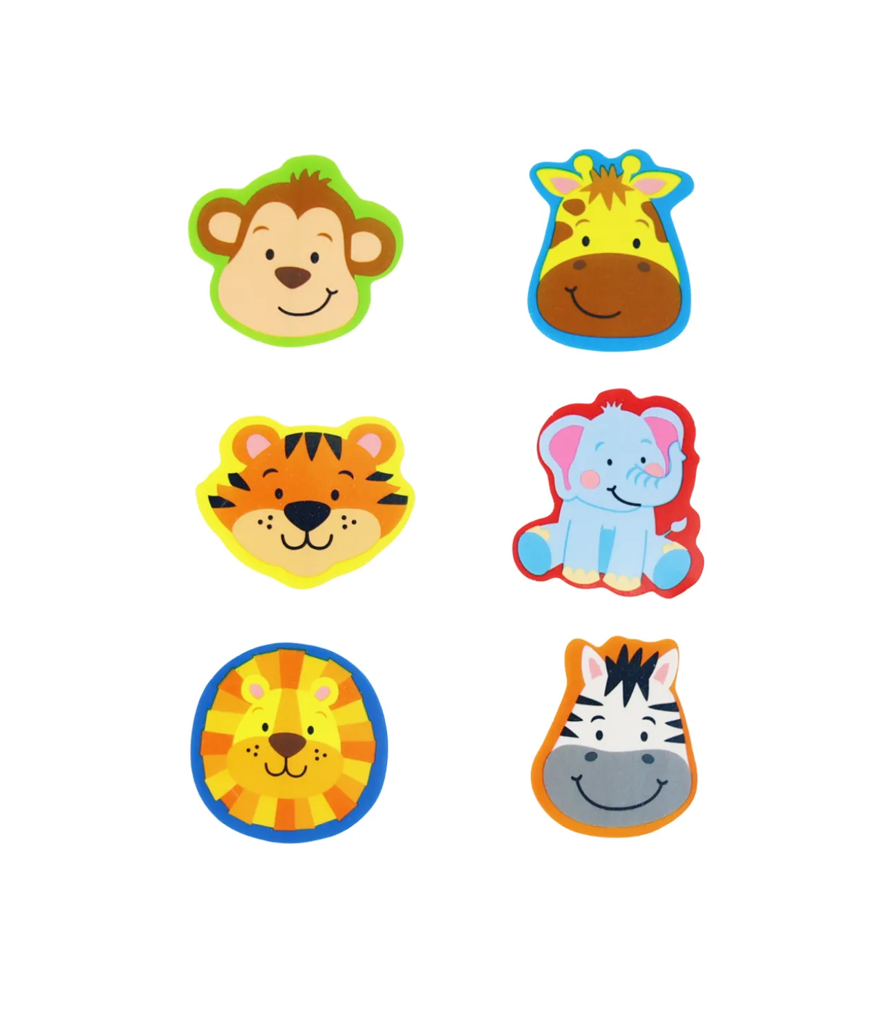 Animal Erasers 6pc