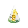 Animal Printed Party Hats 20cm 10pcs