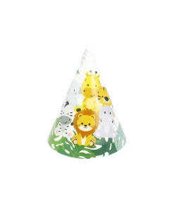 Animal Printed Party Hats 20cm 10pcs