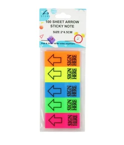 Arrow Sticky Notes 100 sheets 2 x 4.5cm