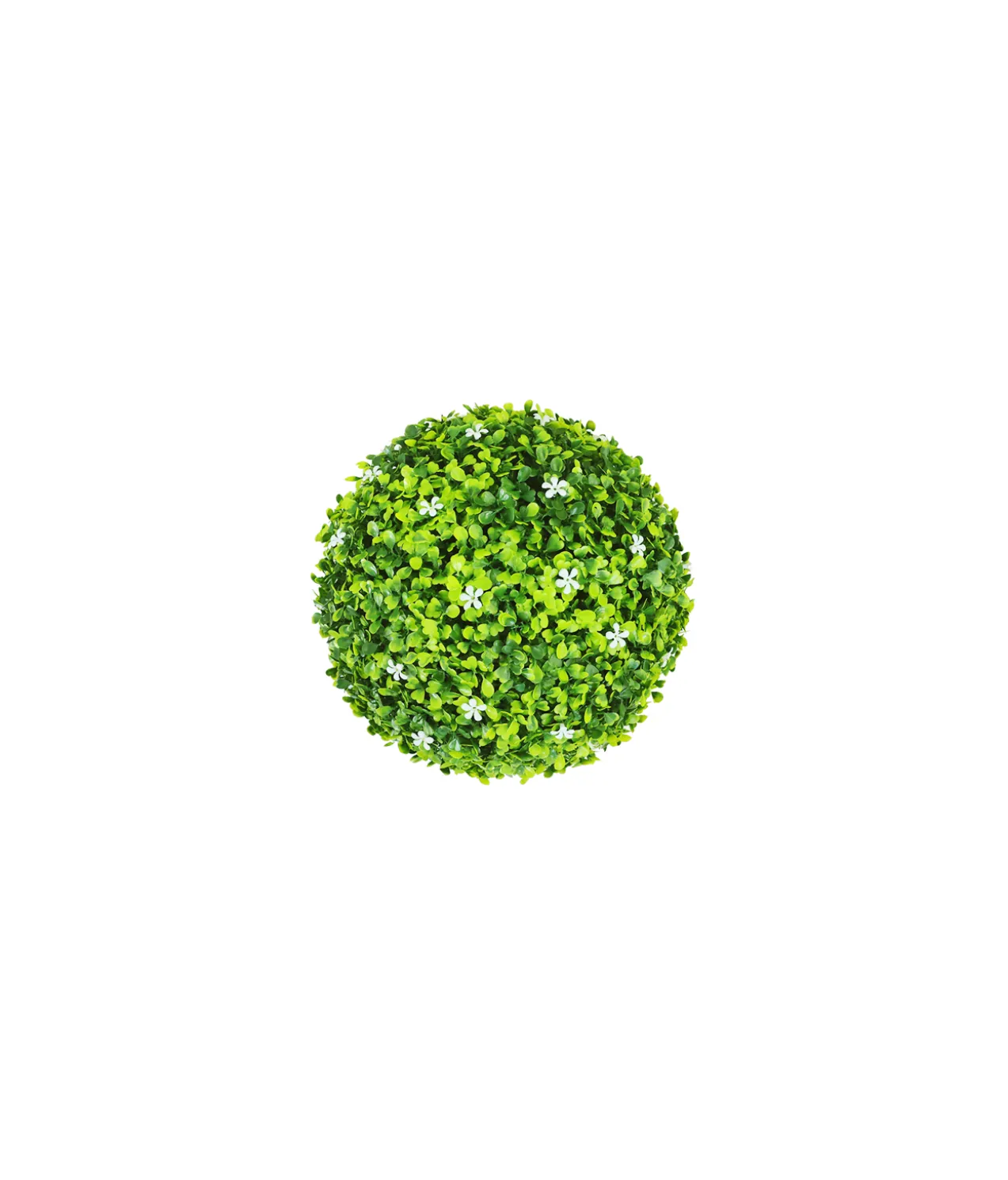 Artificial Grass Ball With Flowers 23cm