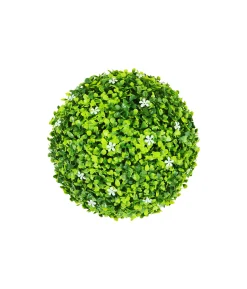 Artificial Grass Ball With Flowers 33cm