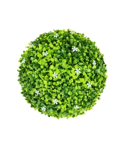 Artificial Grass Ball With Flowers 38cm