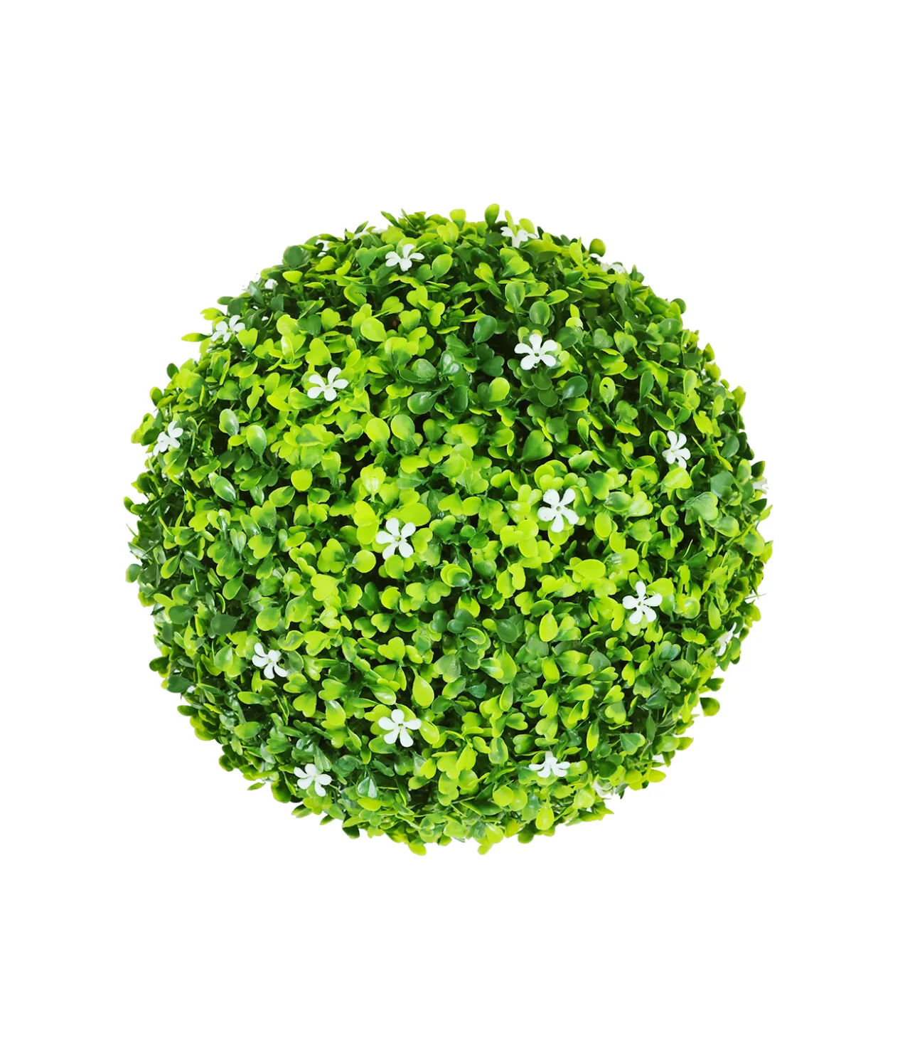 Artificial Grass Ball With Flowers 38cm