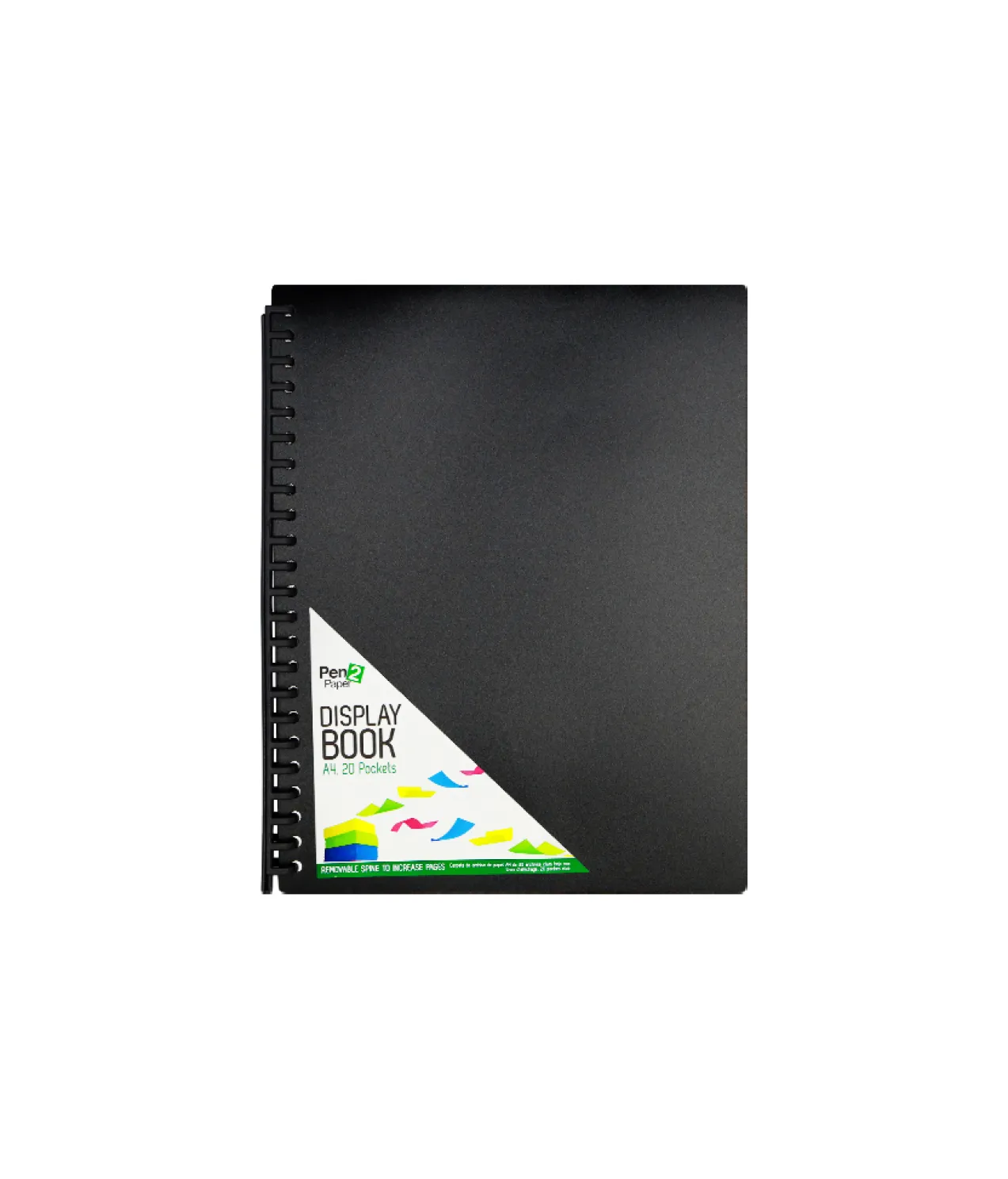 A4 Spiral Display Book 20 Pockets Assorted