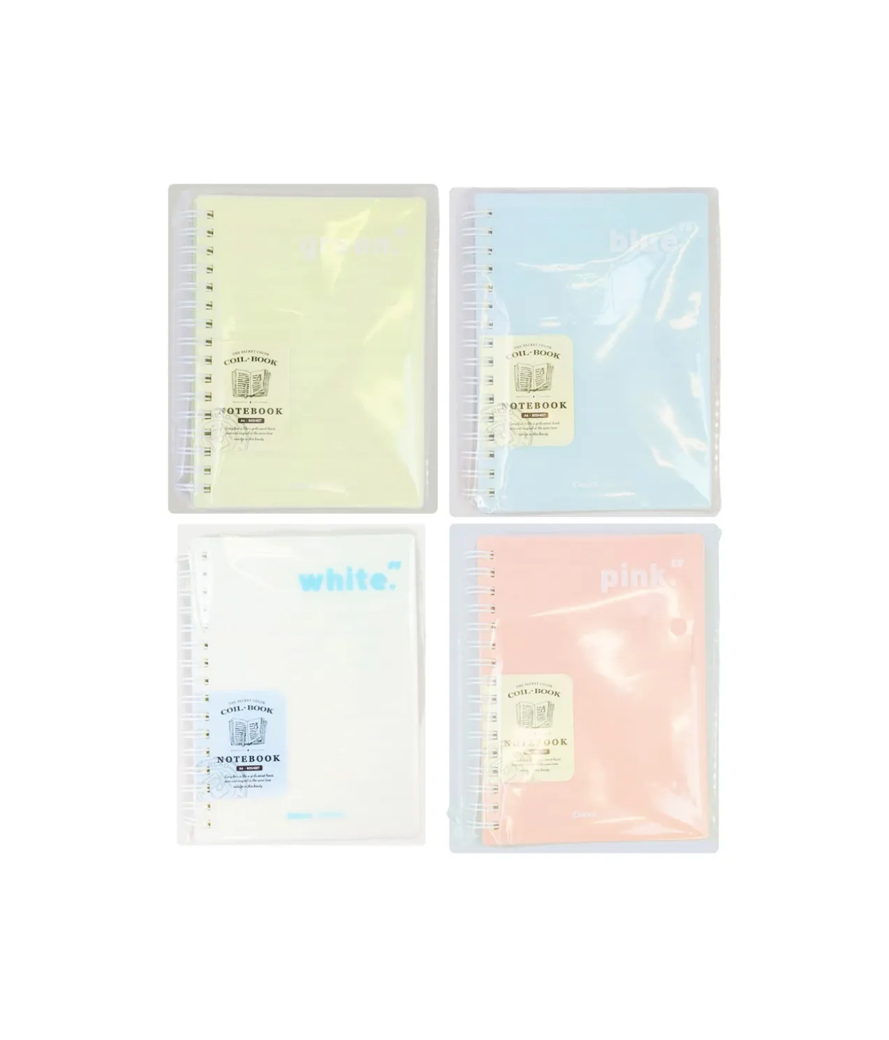A6 White Notebook Assorted