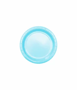 Baby Blue Paper Plates 20x7in