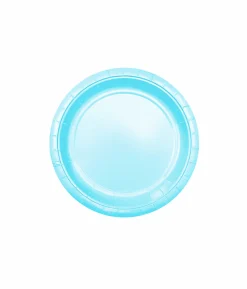 Baby Blue Paper Plates 12x9in
