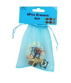 Ball Erasers 6pc