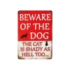 Beware of Dog Humorous Metal Sign 15x20cm 1pc