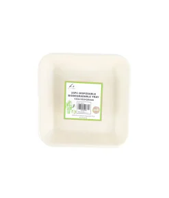 Biodegradable Tray 153x153x24mm 25pc