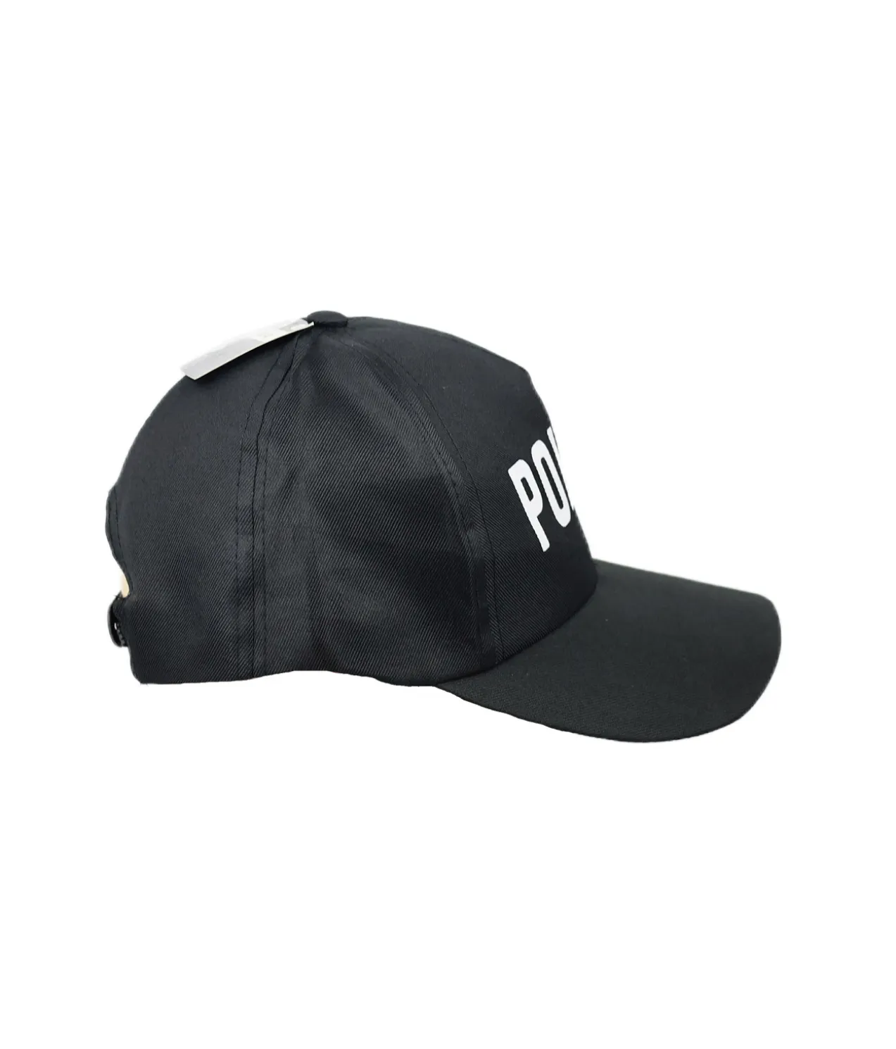 Black Adult Police Cap