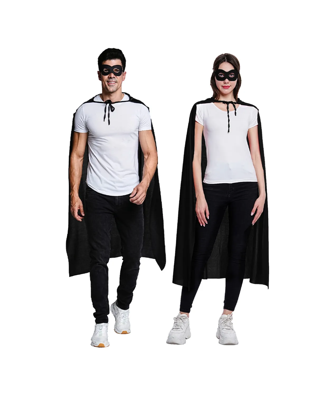 Black Adults Cape & Mask Set