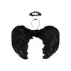 Black Angel Wings & Headband 80cm