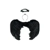 Black Angel Wings & Headband 55cm