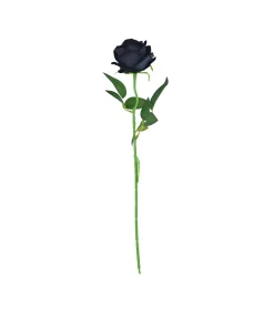 Black Artificial Velvet Rose 51cm