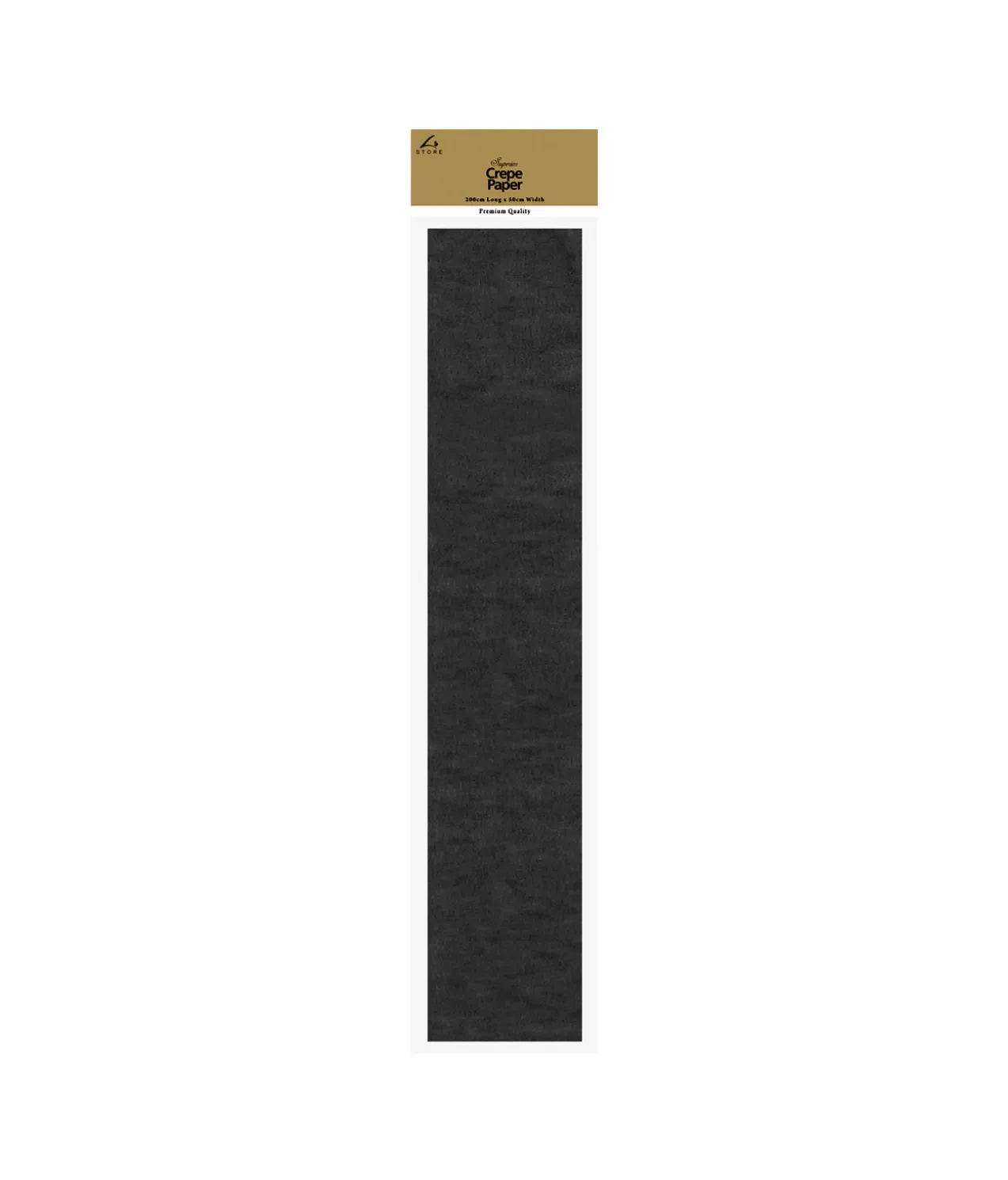 Black Crepe Paper 200x50cm