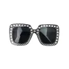 Black Diamante Party Glasses