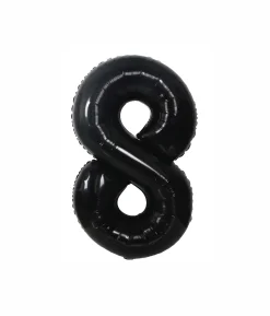 Black Foil Number Balloon 8