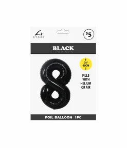 Black Foil Number Balloon 8
