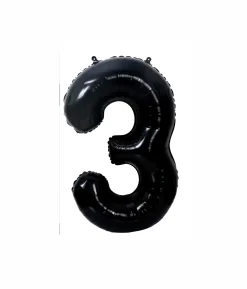 Black Foil Number Balloon 3