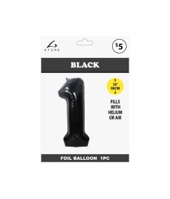 Black Foil Number Balloon 1