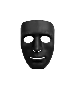 Black Full Face Plastic Mask