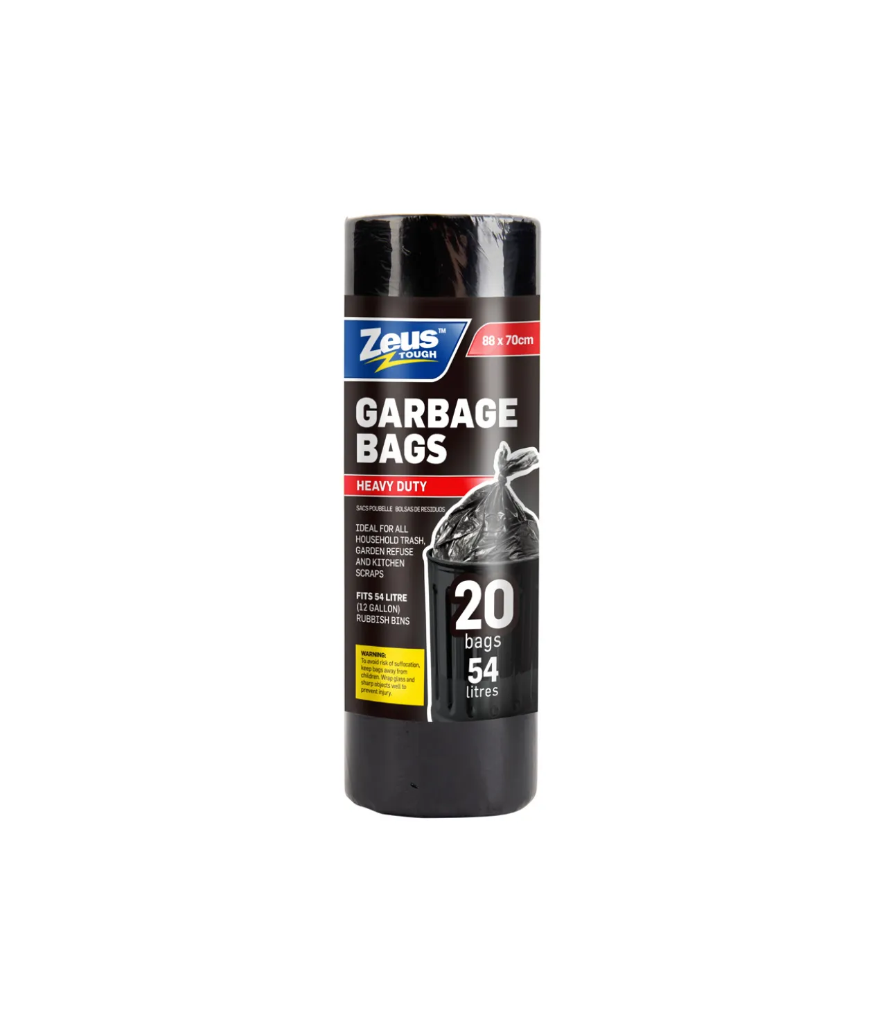 Black Garbage Bag Heavy Duty 20pc