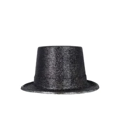 Black Glitter Top Hat