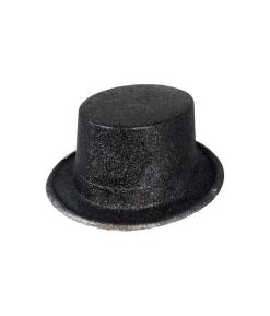 Black Glitter Top Hat