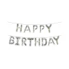 Black & Gold Confetti Happy Birthday Balloon Banner 16in