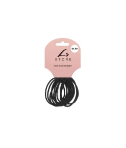 Black Hair Elastics 10pc