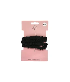 Black Hair Scrunchies 4pk