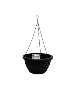 Black Hanging Planter Pot 30 x 16cm