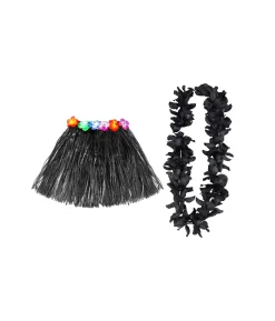 Black Hula Raffia Set 2pk