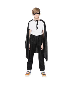 Black Kids Cape & Mask Set
