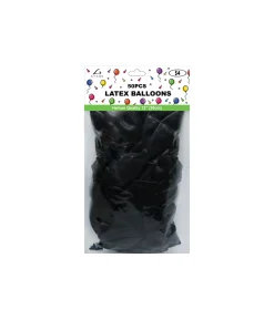 Black Latex Balloons 12inch 50pk