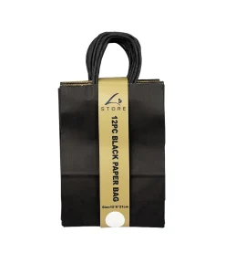Black Paper Bag 12pc