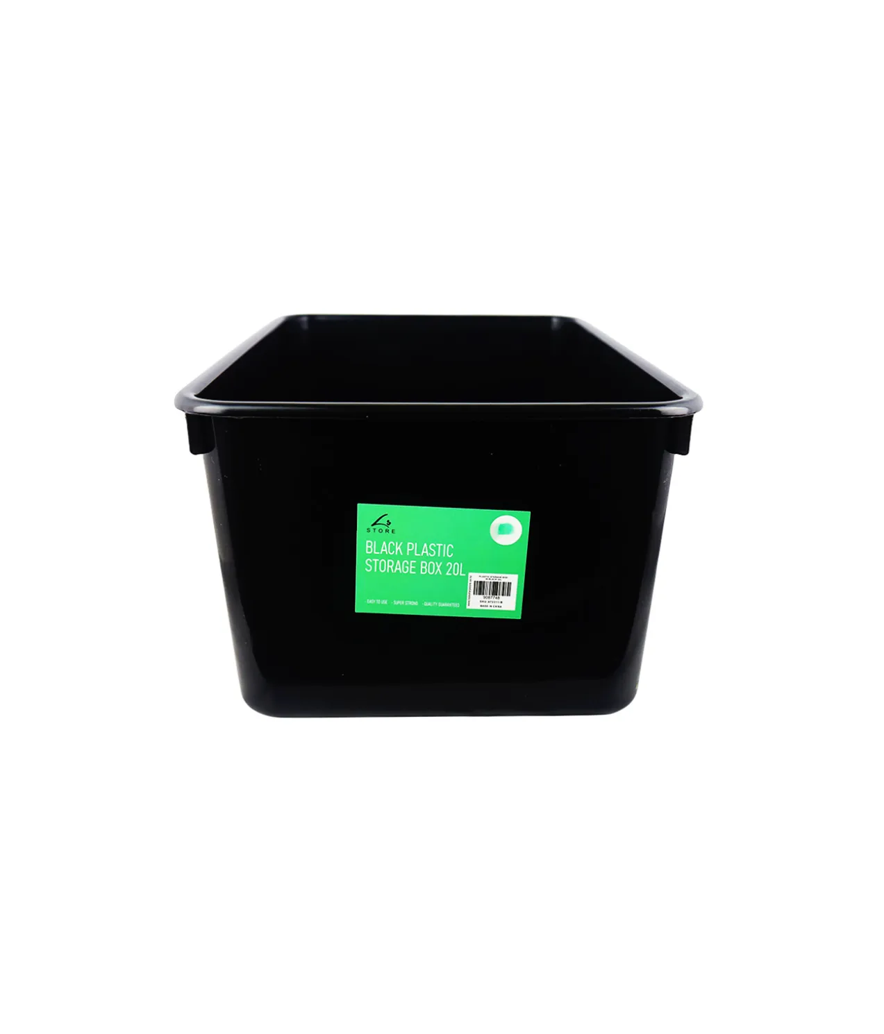 Black Plastic Storage Box 20L