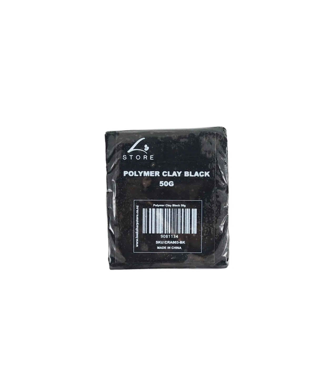Black Polymer Clay 50g 4.5 x 5 x 1cm