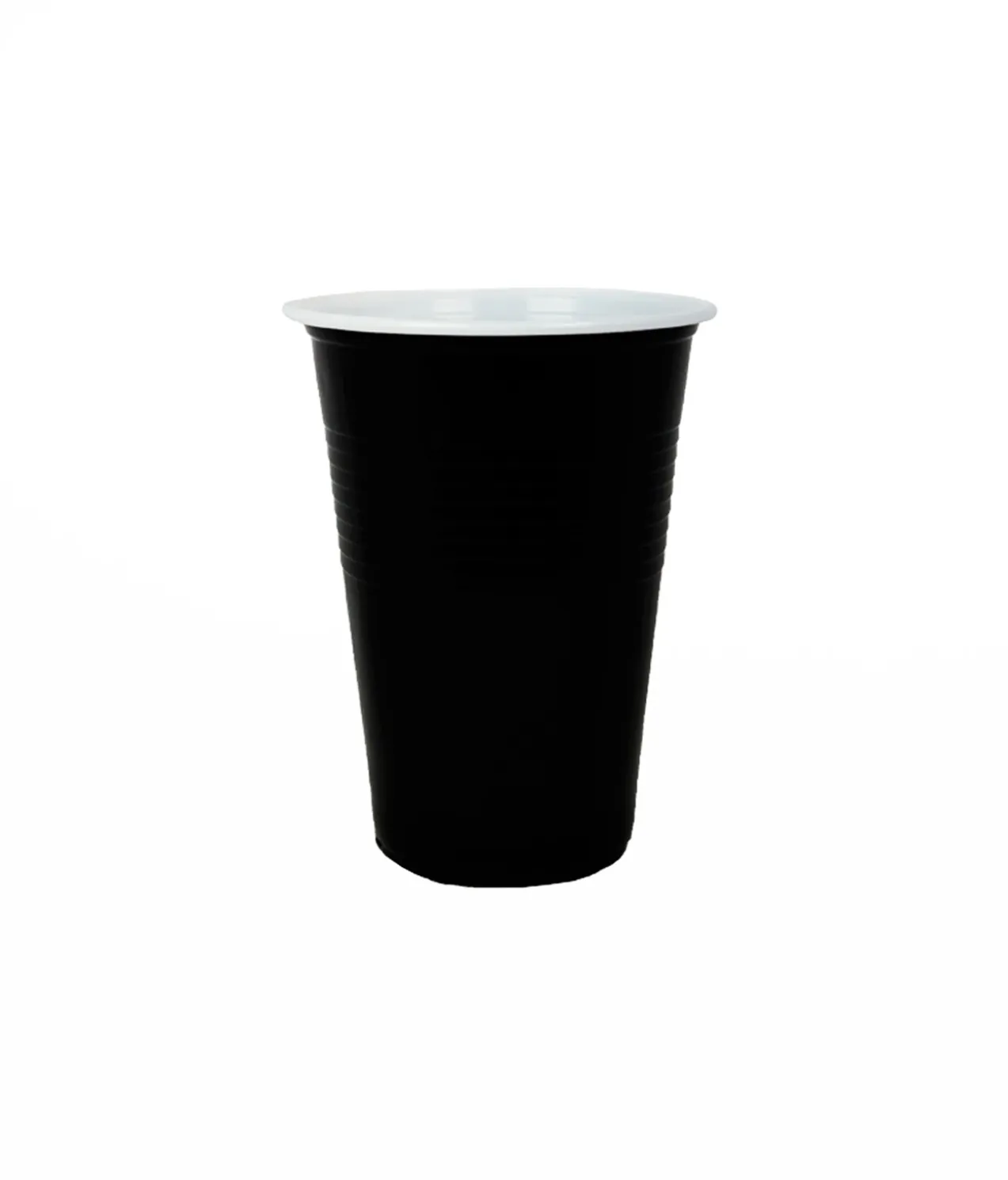 Black PP Plastic Cups 16oz 25pk