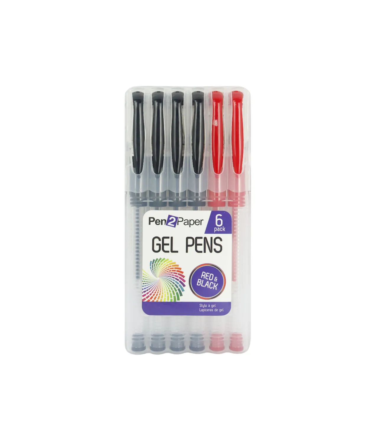 Black & Red Gel Pens 6pk