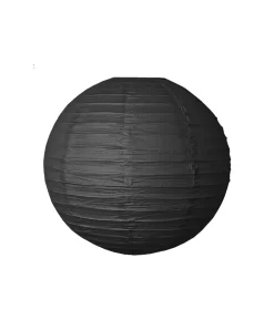Black Round Paper Lantern 5in