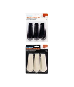 Black Rubber Door Stoppers 3pc