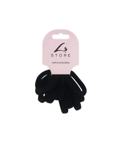 Black Soft Hair Elastics 10pk