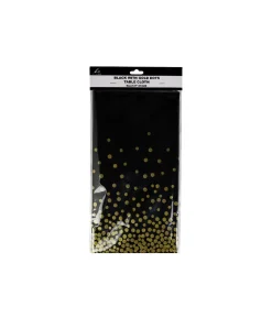 Black Tablecloth With Gold Dots