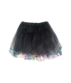 Black Tutu With Rainbow Fringe