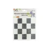 Black & White Rhinestone Square Sticker
