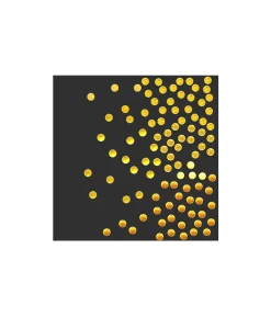 Black With Gold Dots Large Napkins 20pc